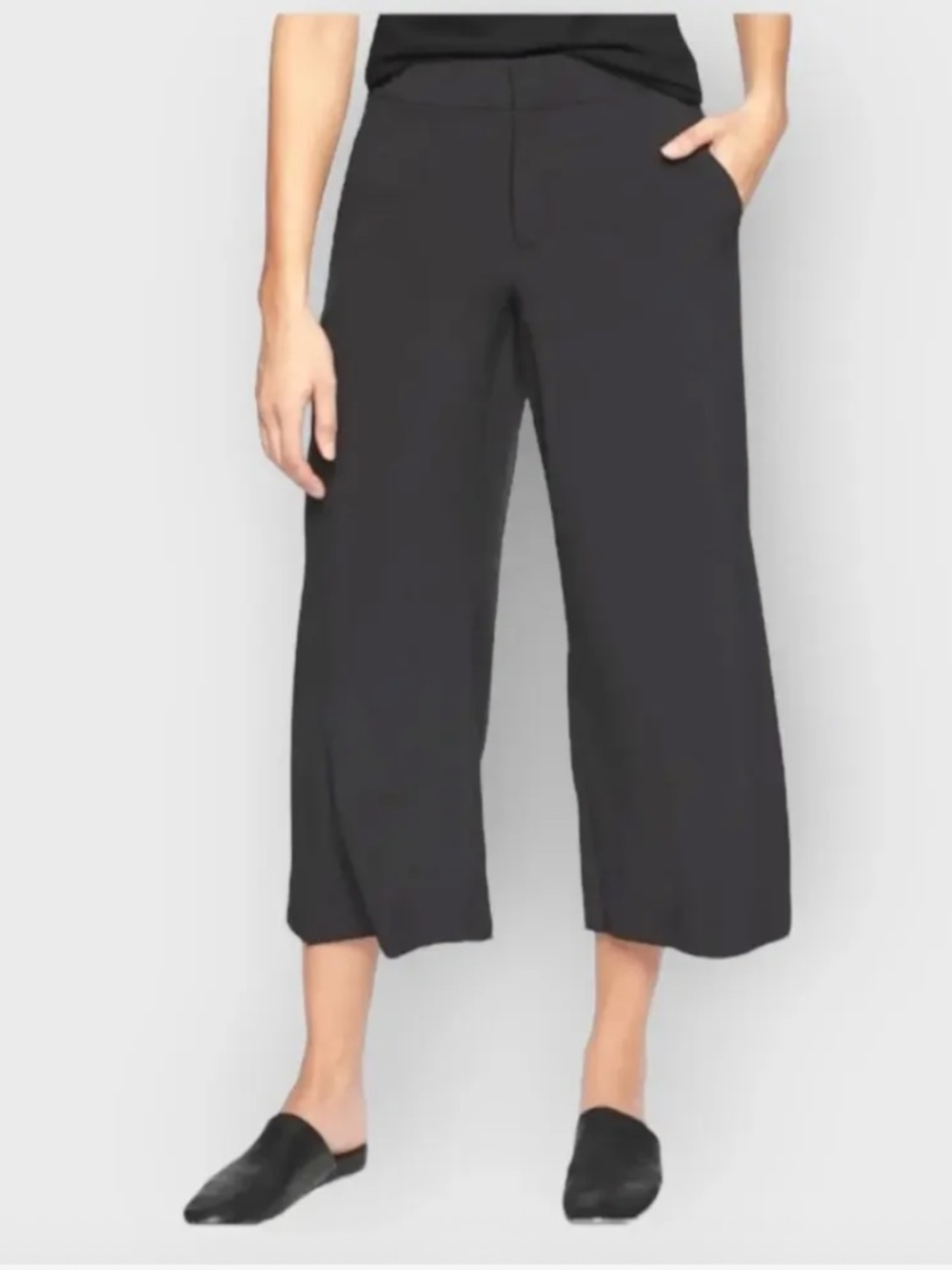 Athleta Tribeca Pants, Black Size 6, Hidden Snaps
